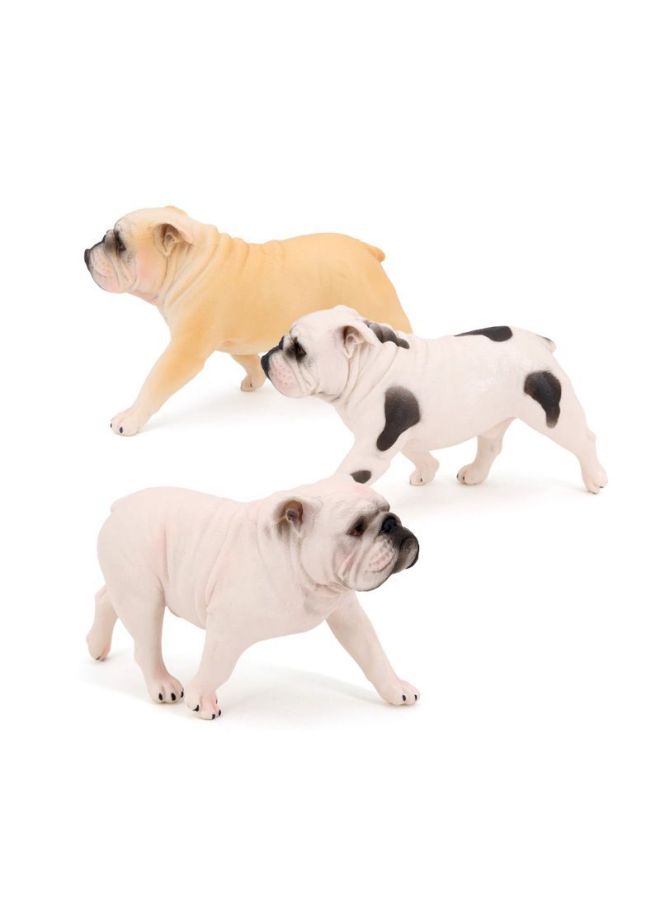 Realistic Solid Static Plastic Animal Models Children's Toys Pet Bull Dogs Early Education Animal Models-Color:PL127-1087 Bulldogs - Image 5
